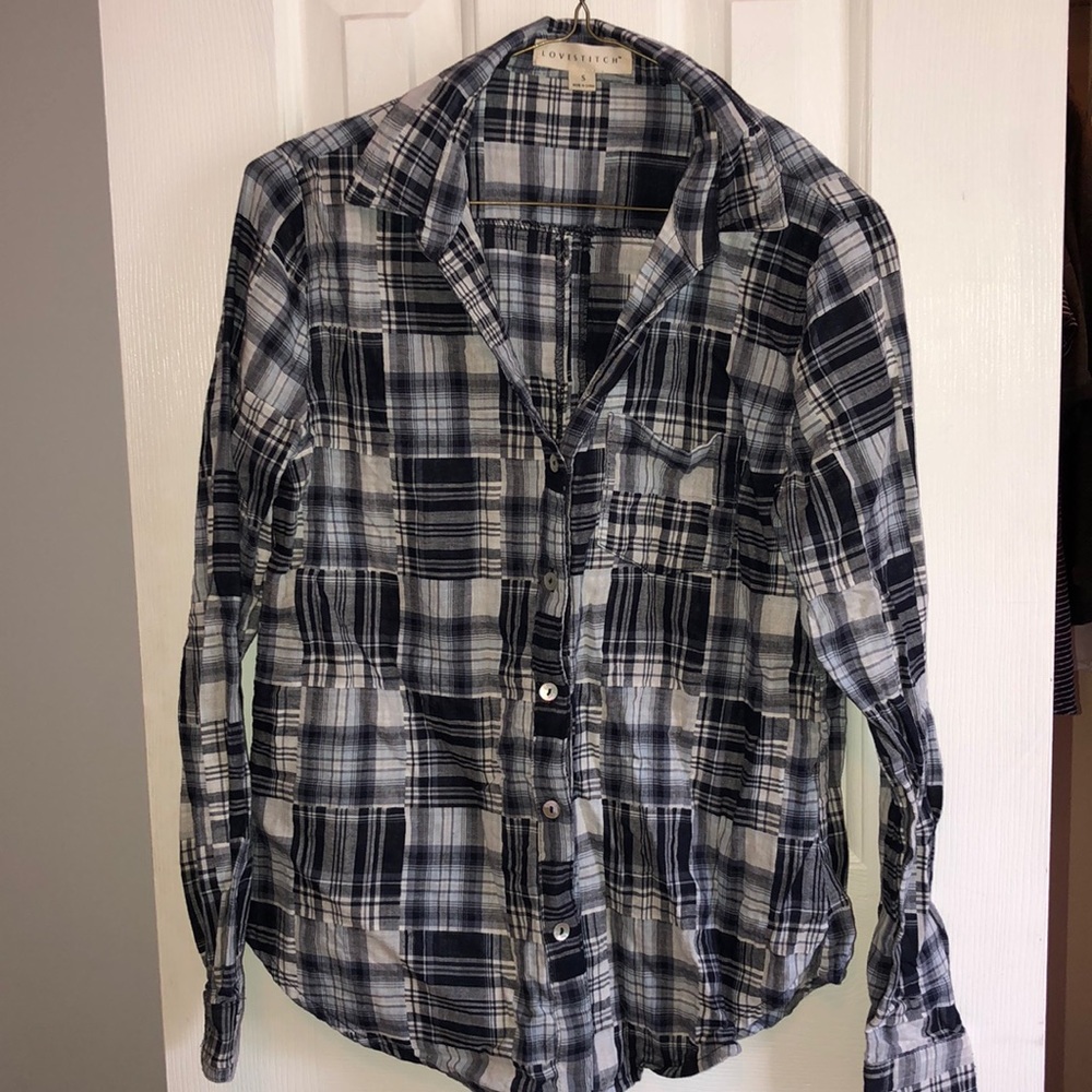 plaid button up
